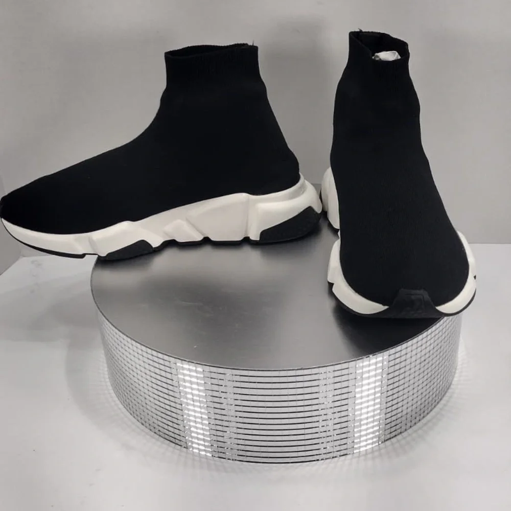 Balenciaga Black Sock Sneakers size 8 pre Owned Exellent condition